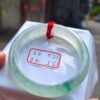 天然緬甸A貨玻璃種飄綠玉鐲｜寬版正圈