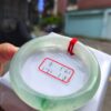 天然緬甸玉A貨｜頂級放光玻璃種飄花厚庄正圈手鐲