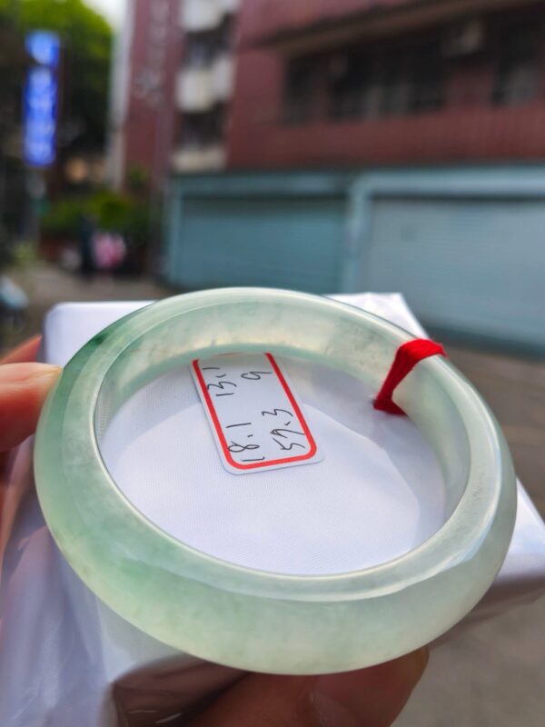 天然緬甸玉A貨｜頂級放光玻璃種飄花厚庄正圈手鐲