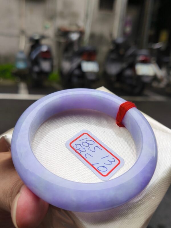 天然緬甸玉A貨｜濃豔紫羅蘭｜正圈超厚庄手鐲