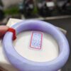 天然緬甸玉A貨｜濃豔紫羅蘭｜正圈超厚庄手鐲
