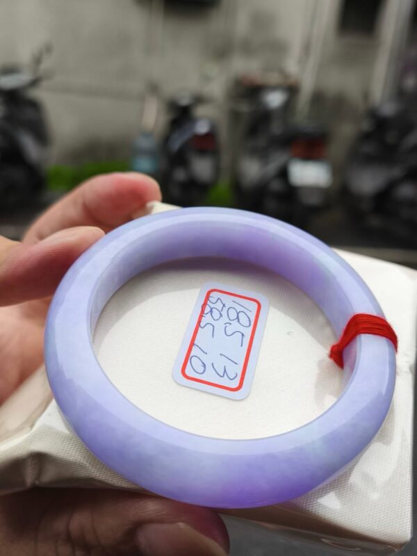天然緬甸玉A貨｜濃豔紫羅蘭｜正圈超厚庄手鐲