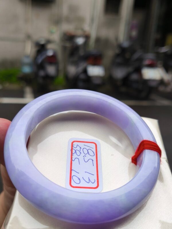 天然緬甸玉A貨｜濃豔紫羅蘭｜正圈超厚庄手鐲