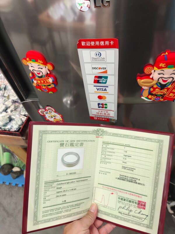 🌟 天然緬甸玉A貨｜放光玻璃種飄蜜黃｜正圈手鐲
