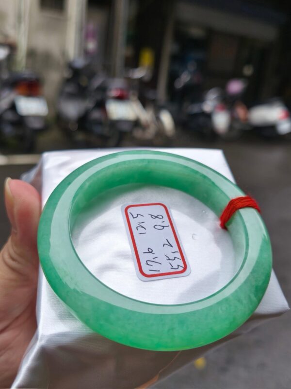 天然緬甸玉A貨｜滿陽綠｜正圈超厚庄手鐲