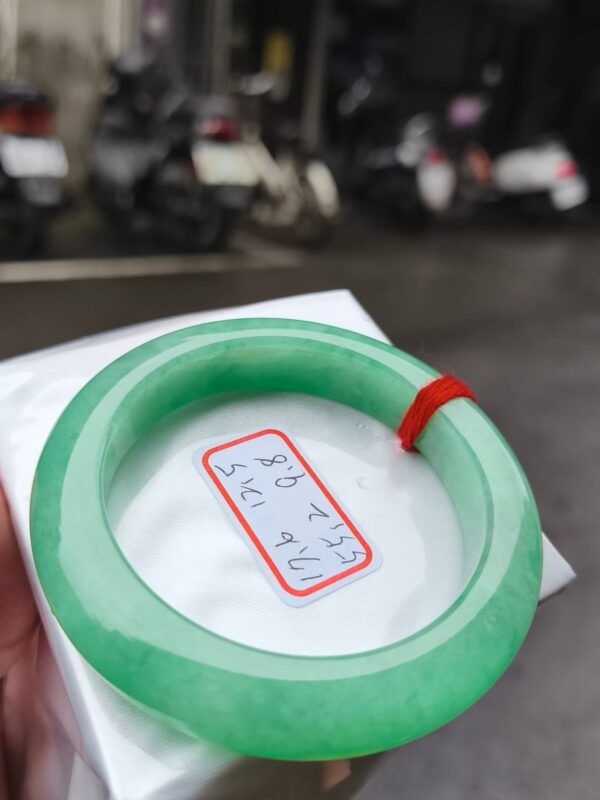 天然緬甸玉A貨｜滿陽綠｜正圈超厚庄手鐲