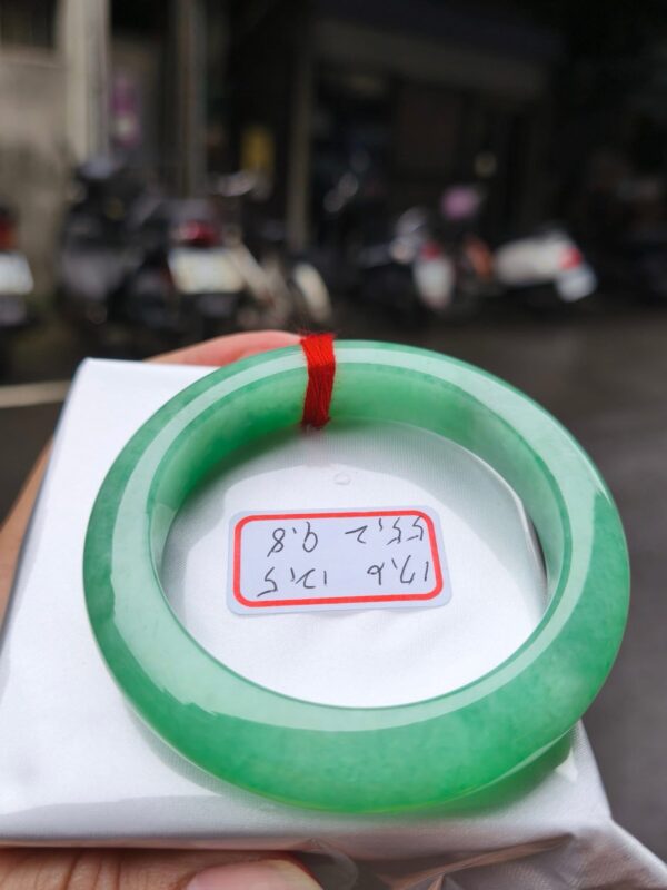 天然緬甸玉A貨｜滿陽綠｜正圈超厚庄手鐲