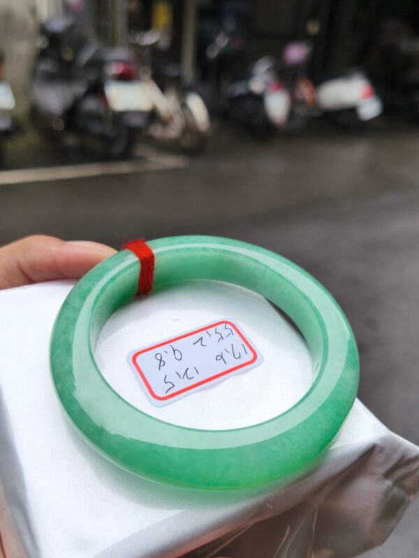 天然緬甸玉A貨｜滿陽綠｜正圈超厚庄手鐲