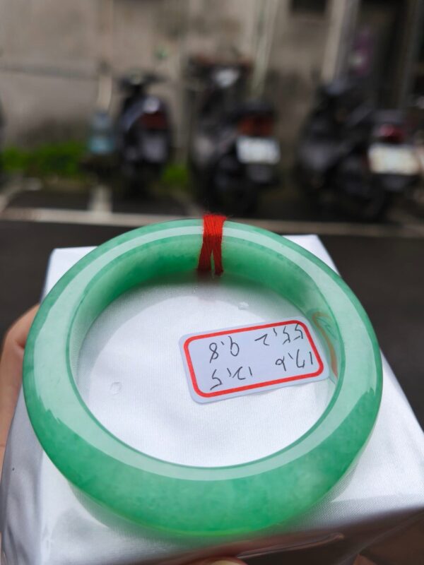 天然緬甸玉A貨｜滿陽綠｜正圈超厚庄手鐲