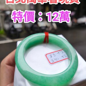 天然緬甸玉A貨｜滿陽綠｜正圈超厚庄手鐲