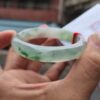天然緬甸玉A貨｜放光玻璃種飄綠花｜正圈手鐲