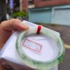 天然緬甸玉A貨｜放光玻璃種飄綠花｜正圈手鐲