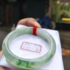 天然緬甸玉A貨｜放光玻璃種飄綠花｜正圈手鐲