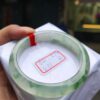 天然緬甸玉A貨｜放光玻璃種飄綠花｜正圈手鐲