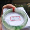 天然緬甸玉A貨｜放光玻璃種飄綠花｜正圈手鐲