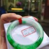天然緬甸玉A貨｜冰透飄辣陽綠｜正圈厚庄手鐲