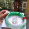 天然緬甸玉A貨｜冰透飄辣陽綠｜正圈厚庄手鐲