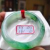 天然緬甸玉A貨｜冰種飄陽綠｜正圈厚庄手鐲