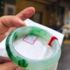 天然緬甸玉A貨｜冰種飄陽綠｜正圈厚庄手鐲
