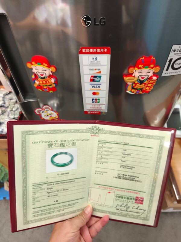 天然緬甸玉A貨正圈圓骨手鐲｜冰種飄陽綠｜