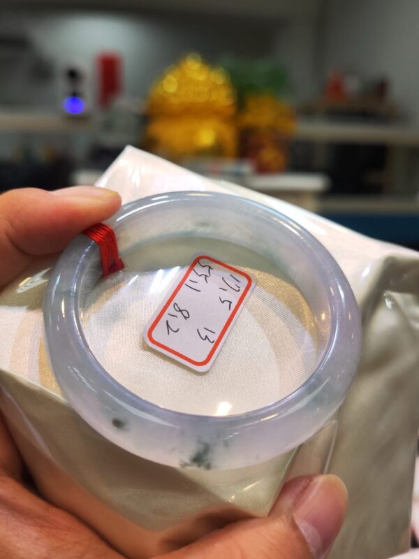 天然緬甸玉A貨｜冰玻種淡紫羅蘭手鐲