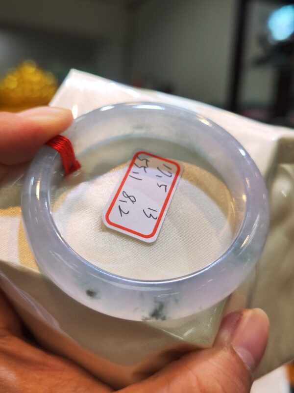 天然緬甸玉A貨｜冰玻種淡紫羅蘭手鐲
