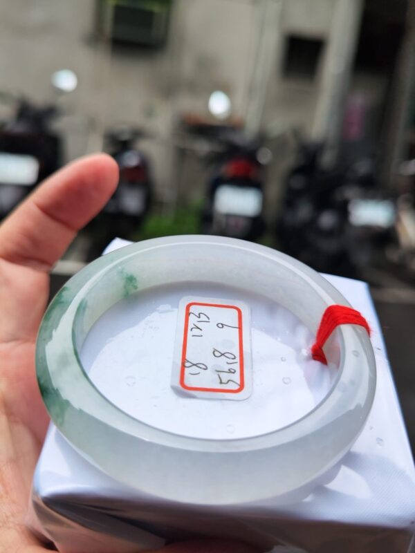 天然緬甸玉A貨 ｜放光玻璃種飄綠花手鐲