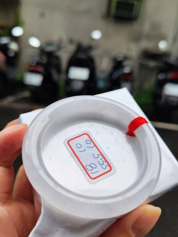天然緬甸玉A貨｜冰種白月光・圓骨厚庄正圈手鐲