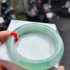 天然緬甸玉A貨《冰種》飄陽綠厚庄手鐲