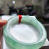 天然緬甸玉A貨《冰種》飄陽綠厚庄手鐲