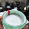 天然緬甸玉A貨《冰種》飄陽綠厚庄手鐲