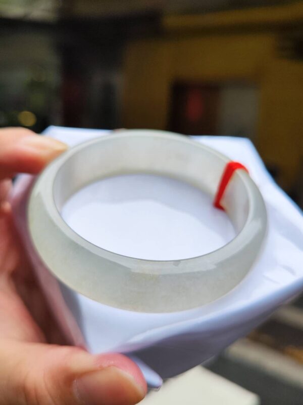 天然緬甸玉A貨｜放光玻璃種正圈寬版手鐲