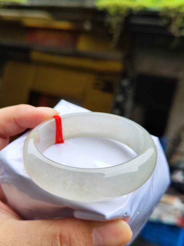 天然緬甸玉A貨｜放光玻璃種正圈寬版手鐲