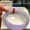 天然緬甸玉 A 貨｜冰種濃豔紫羅蘭春彩正圈寬版手鐲
