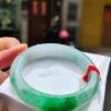 天然緬甸玉 A 貨｜飄陽綠正圈厚庄手鐲