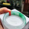天然緬甸玉 A 貨｜飄陽綠正圈厚庄手鐲