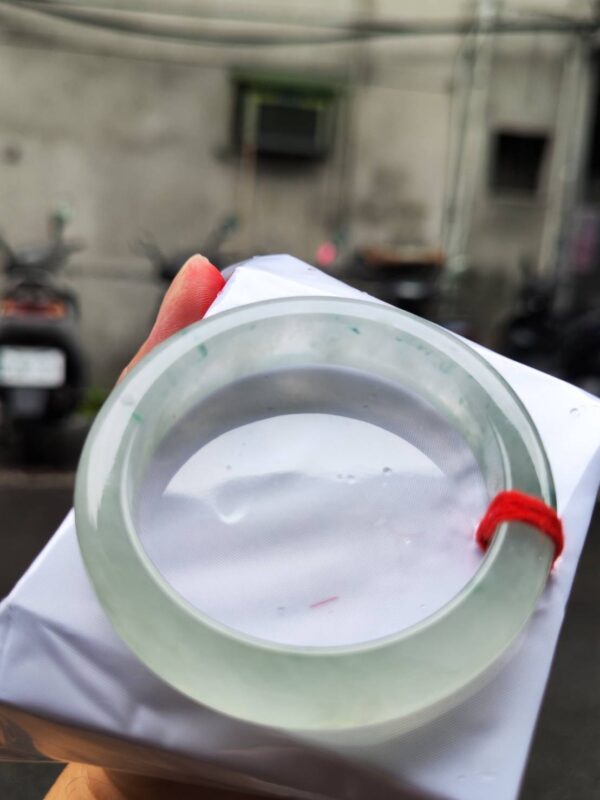 天然緬甸玉 A 貨｜放光玻璃種正圈厚庄手鐲