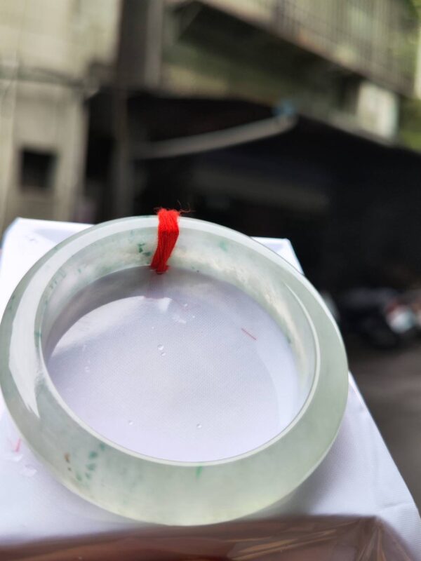天然緬甸玉 A 貨｜放光玻璃種正圈厚庄手鐲