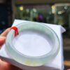 天然緬甸玉A貨 放光玻璃種飄蜜黃正圈厚庄手鐲