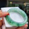 天然緬甸玉 A 貨｜冰種飄陽綠正圈厚庄手鐲