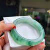 天然緬甸玉 A 貨｜冰種飄陽綠正圈厚庄手鐲