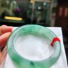 天然緬甸玉 A 貨｜冰種飄陽綠正圈厚庄手鐲