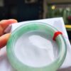 天然緬甸玉A貨 飄陽綠正圈厚庄手鐲