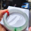 天然緬甸玉A貨【冰種】飄陽綠正圈厚庄手鐲