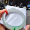 天然緬甸玉A貨【冰種】飄陽綠正圈厚庄手鐲