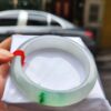天然緬甸玉A貨【冰種】飄陽綠正圈厚庄手鐲