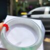 天然緬甸玉A貨【冰種】飄陽綠正圈厚庄手鐲