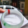 天然緬甸玉A貨【冰種】飄陽綠正圈厚庄手鐲
