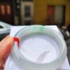 天然緬甸玉A貨【冰種】飄陽綠正圈厚庄手鐲