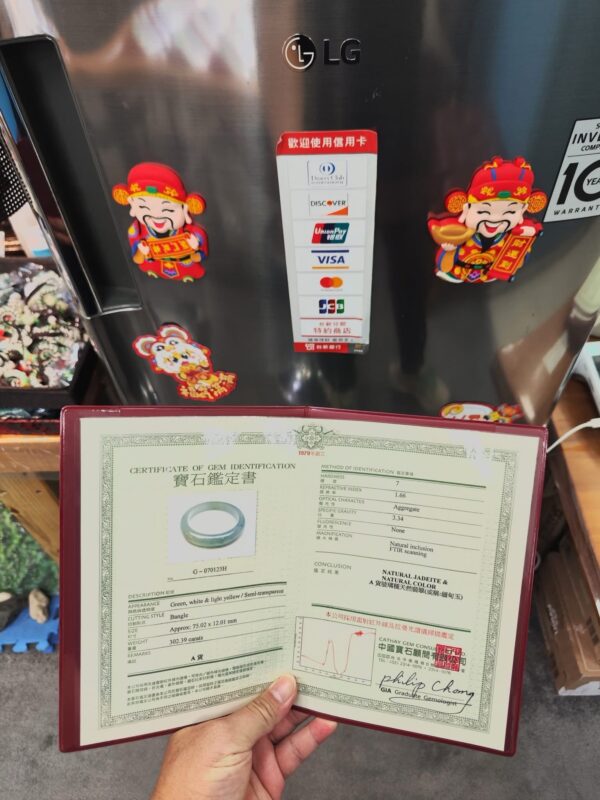 天然緬甸玉A貨｜放光玻璃種 飄蜜黃正圈厚庄手鐲